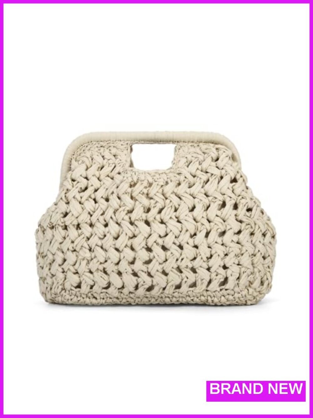 Straw Clutch Purse Women Beach Woven Bag Top Handle Crossbody Vacation Holiday